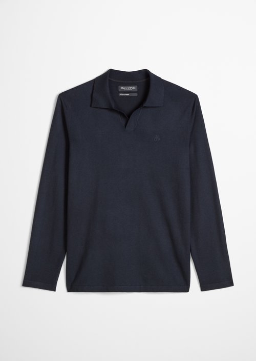 Regular knit polo shirt — Dark Navy