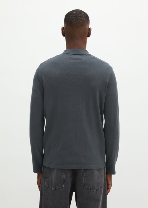 Regular knit polo shirt — Peppercorn Grey