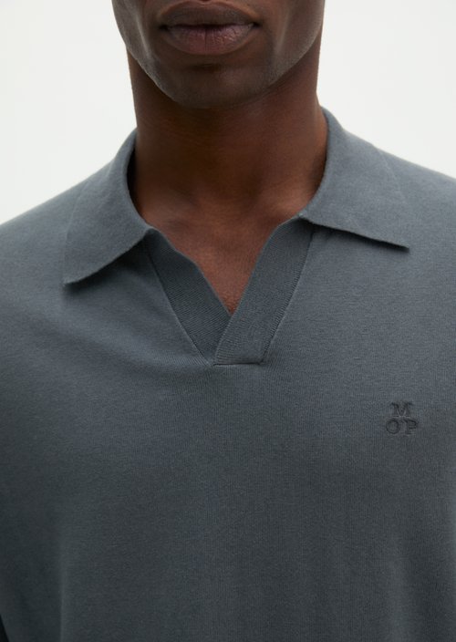 Regular knit polo shirt — Peppercorn Grey