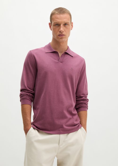 Regular knit polo shirt — Light Mauve