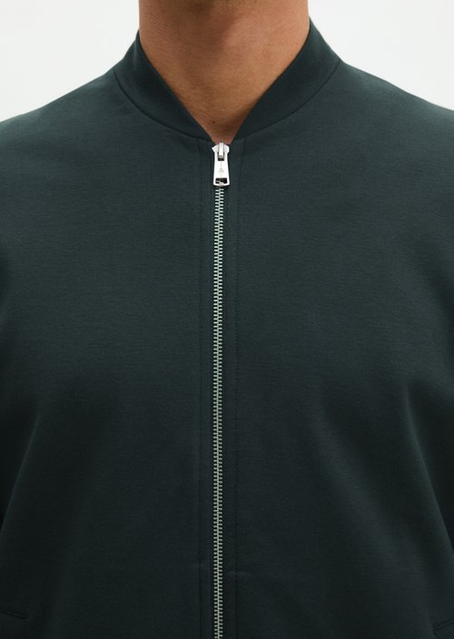 Regular-Fit Sweatshirt Jacket — Peppercorn Grey
