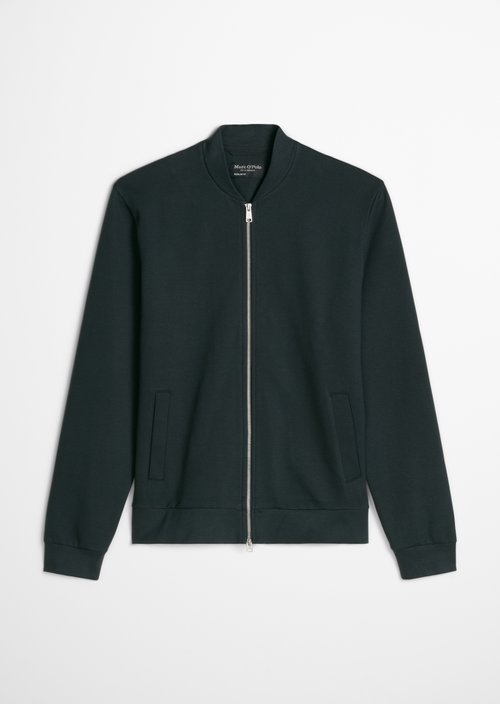 Regular-Fit Sweatshirt Jacket — Peppercorn Grey