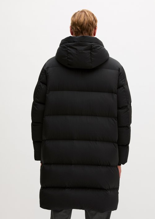 Regular-Fit Down Coat — Black