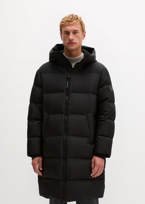 Regular-Fit Down Coat — Black
