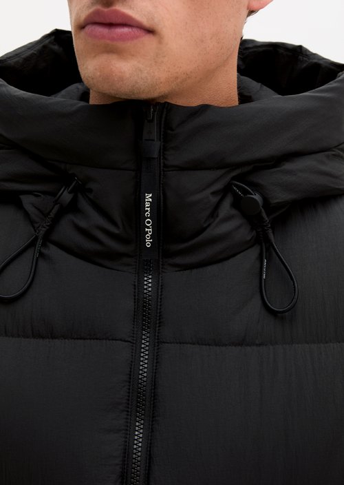 Regular-Fit Down Coat — Black