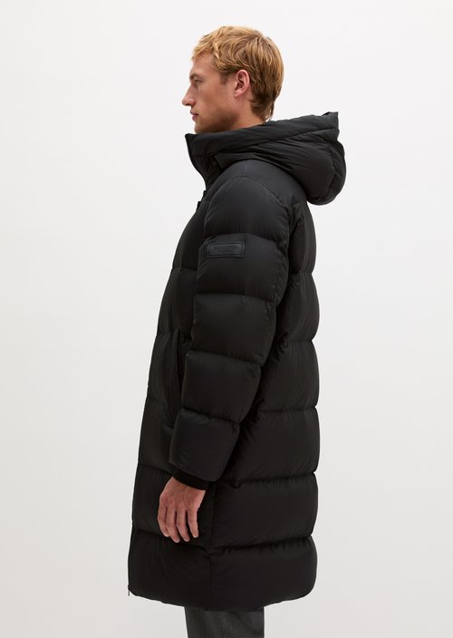 Regular-Fit Down Coat — Black