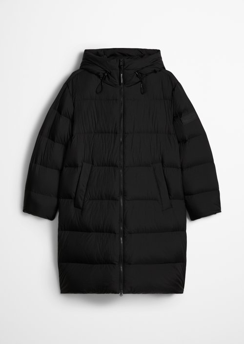 Regular-Fit Down Coat — Black