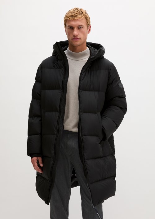 Regular-Fit Down Coat — Black