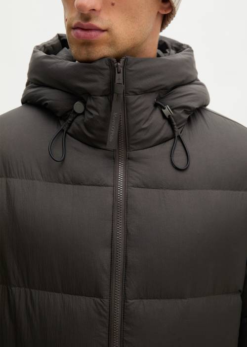 Regular-Fit Down Coat Wooden Earth in detail view