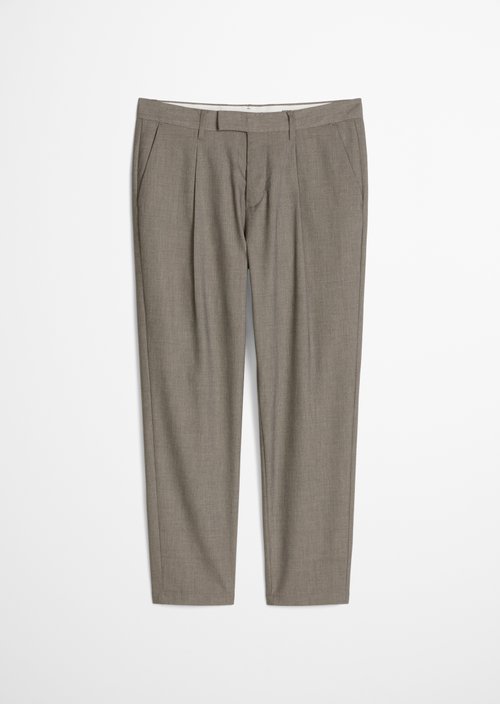Belsbo Pleated Relaxed-Fit Pants — Medium Grey