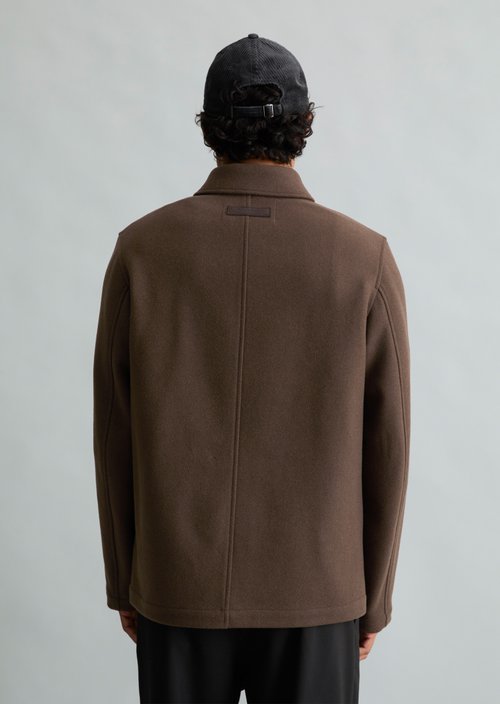 Regular-Fit Wool Jacket — Chocolate Fudge