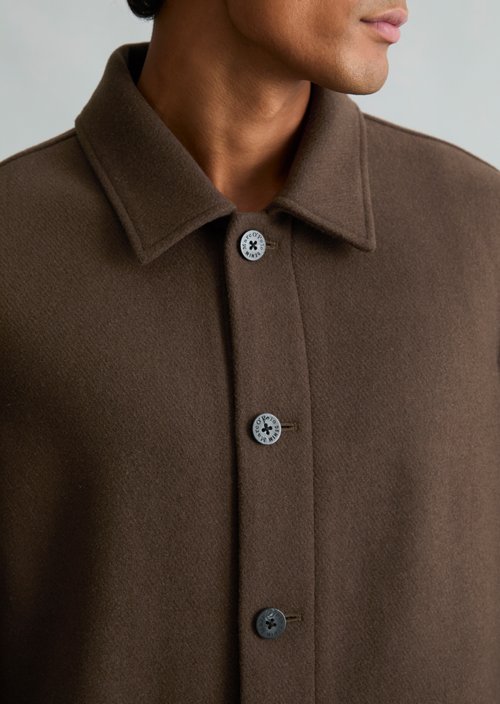 Regular-Fit Wool Jacket — Chocolate Fudge