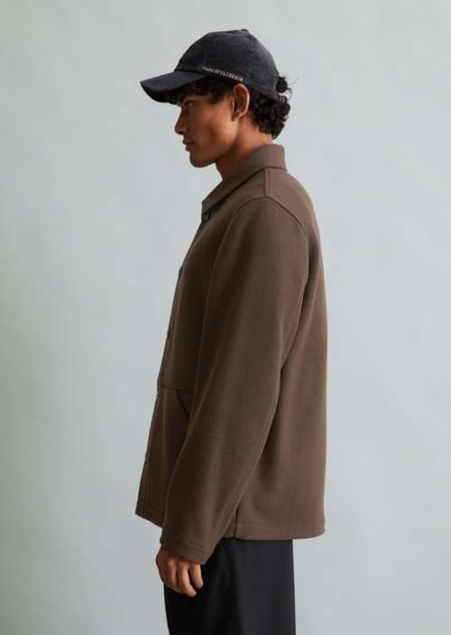 Regular-Fit Wool Jacket — Chocolate Fudge