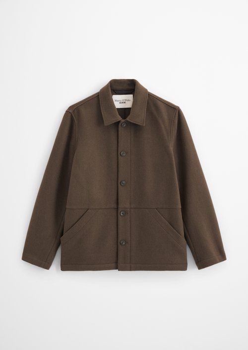 Regular-Fit Wool Jacket — Chocolate Fudge