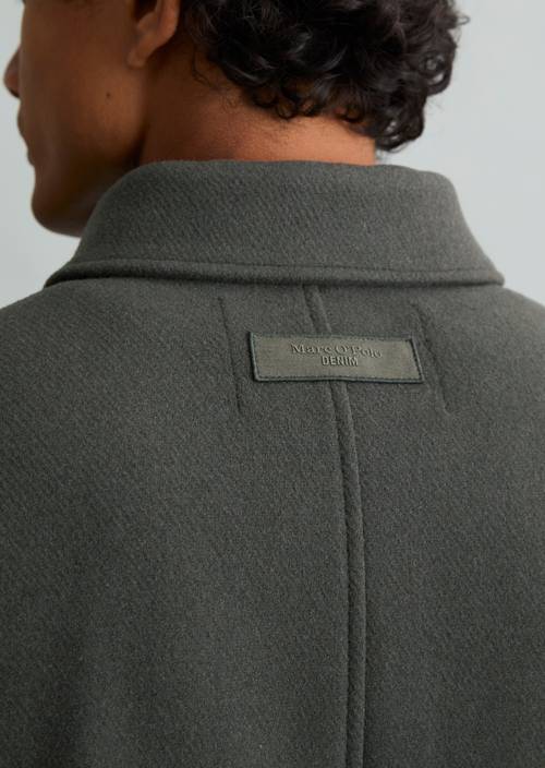 Regular-Fit Wool Jacket Green Jasper in detail view