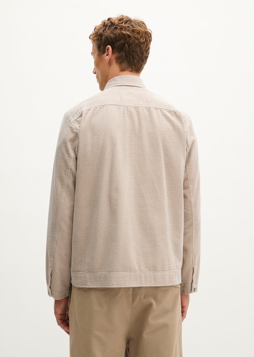 Regular-Fit Corduroy Overshirt — Linen Beige