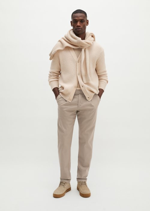 Osby Pleated Tapered Chino Pants — Charleston Gray