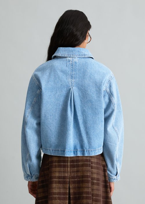 Relaxed-fit denim jacket — Medium Blue (alternate view)