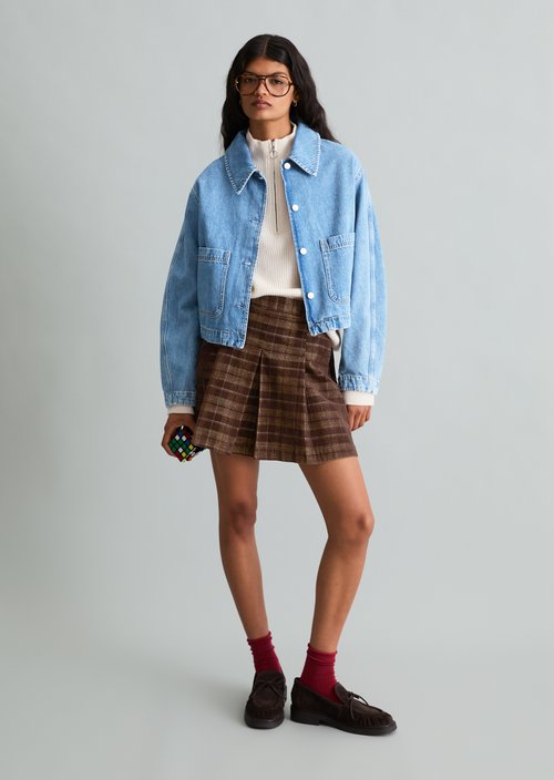 Relaxed-fit denim jacket — Medium Blue
