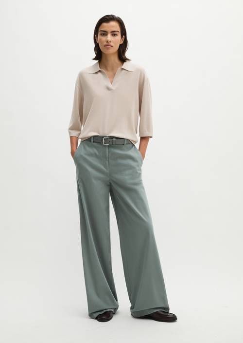 Hose Model Margo wide Foggy Blue in Frontalansicht