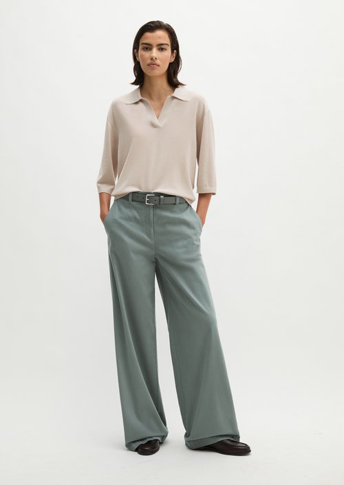 Trousers model Margo wide — Foggy Blue