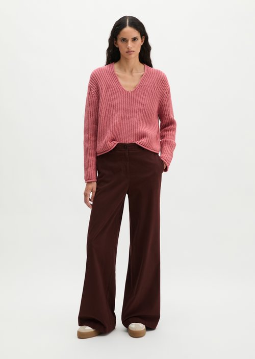 Trousers model Margo wide — Brown