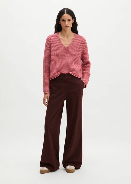 Hose Model Margo wide Brown in Frontalansicht