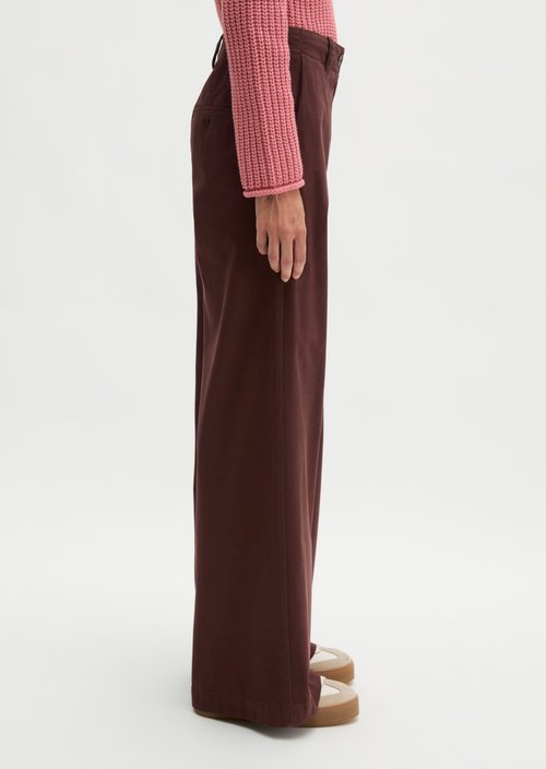 Trousers model Margo wide — Brown