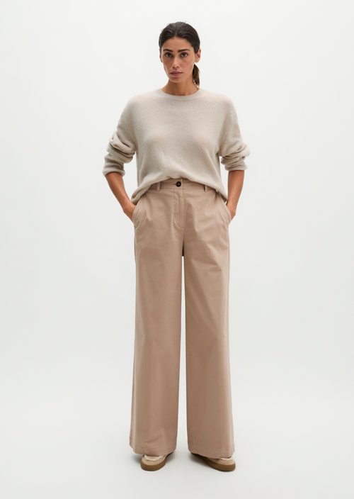 Trousers model Margo wide — Earthy Taupe