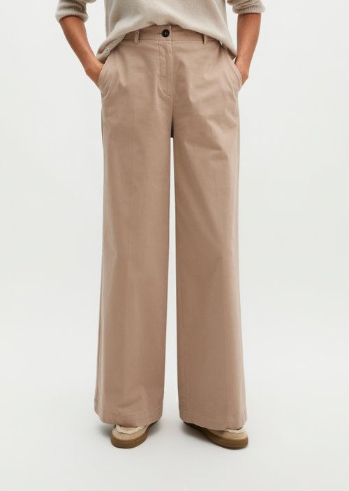 Trousers model Margo wide — Earthy Taupe