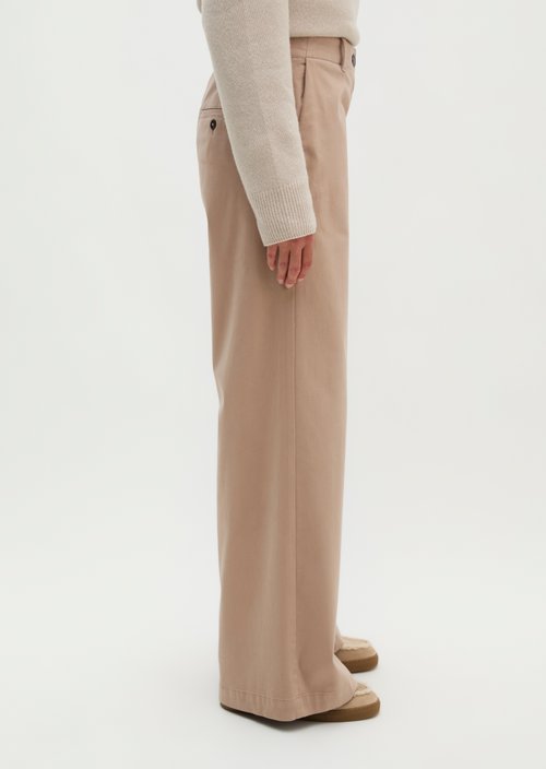 Trousers model Margo wide — Earthy Taupe