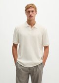 Regular-Fit Ribbed Jersey Polo Shirt made from 100% organic cotton