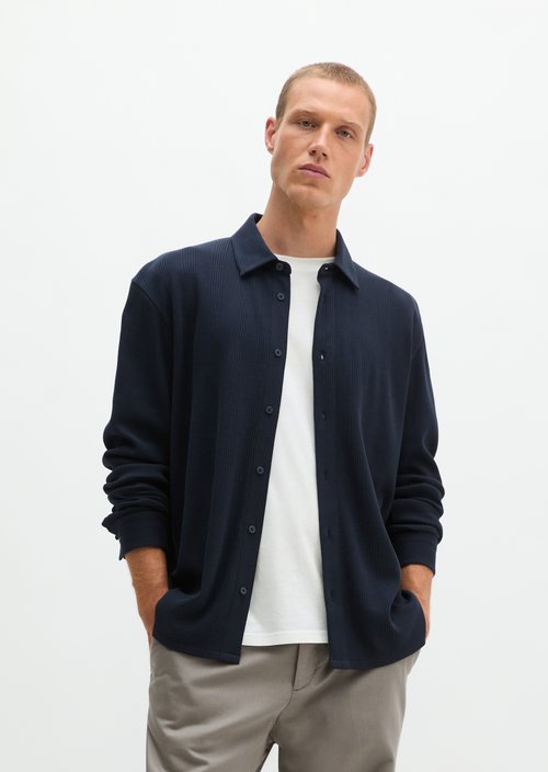 Regular-fit jersey shirt — Dark Navy