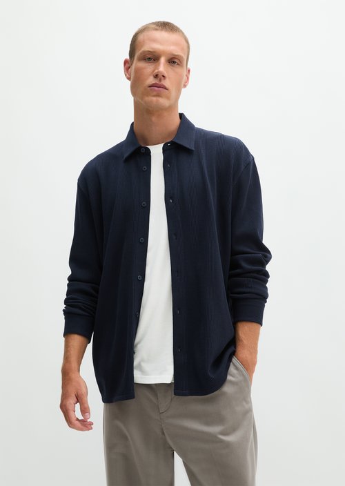 Regular-fit jersey shirt — Dark Navy