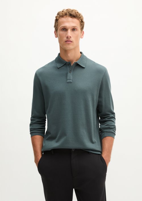 Regular-Fit Long-Sleeve Polo Shirt — Skipping Stone