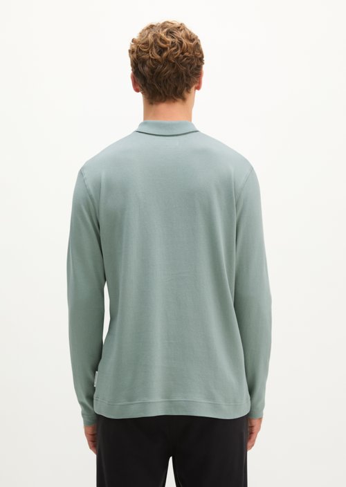 Regular-Fit Long-Sleeve Polo Shirt — Faded Mint