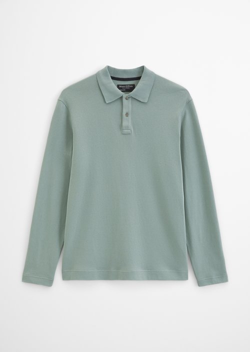 Regular-Fit Long-Sleeve Polo Shirt — Faded Mint