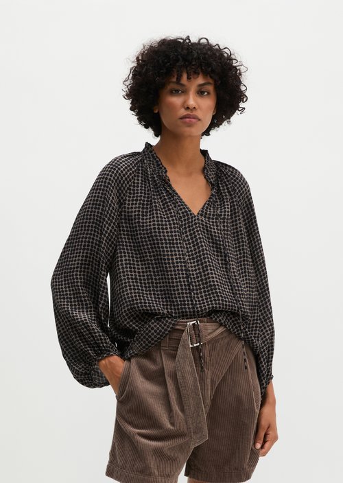 Relaxed Boho Blouse — Medium Brown