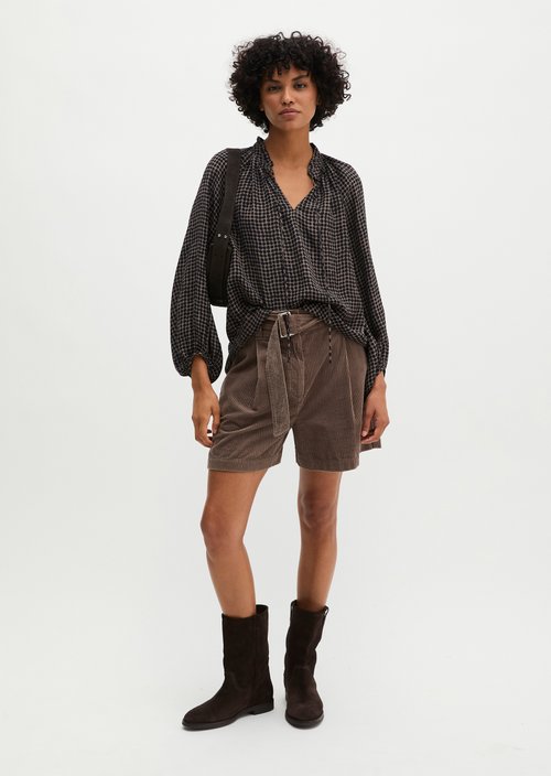 Relaxed Boho Blouse — Medium Brown