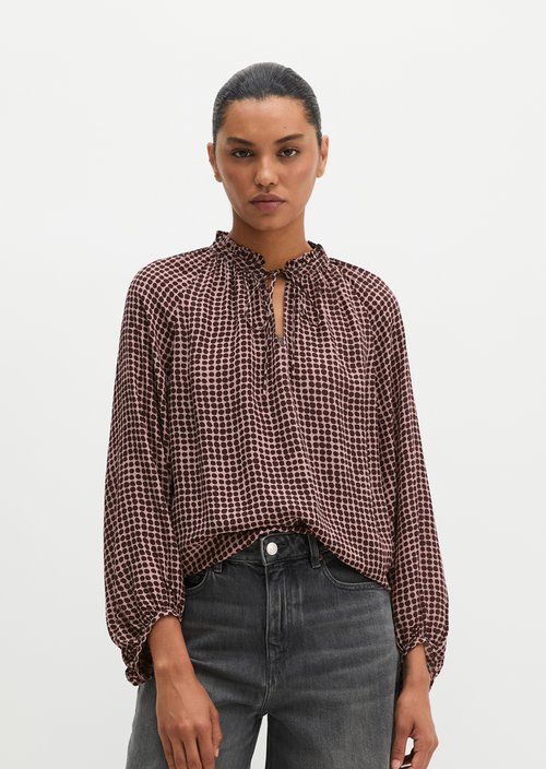 Relaxed Boho Blouse — Dark Red
