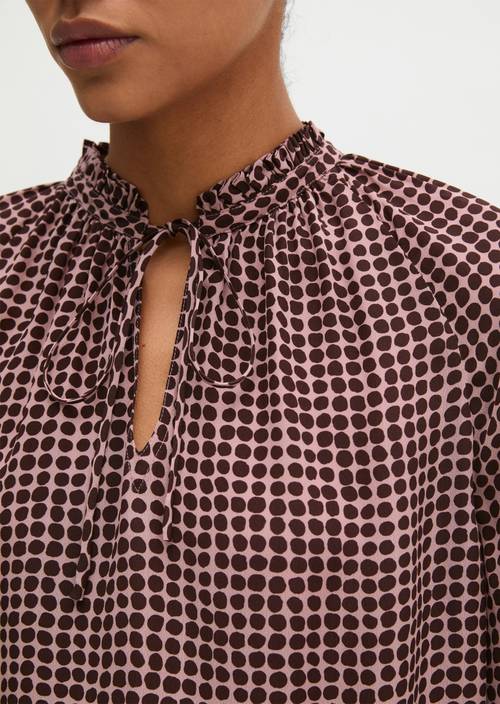 Boho-Bluse relaxed Dark Red in Detailansicht