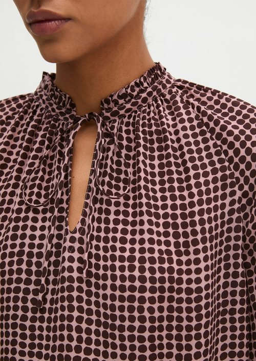 Relaxed Boho Blouse — Dark Red