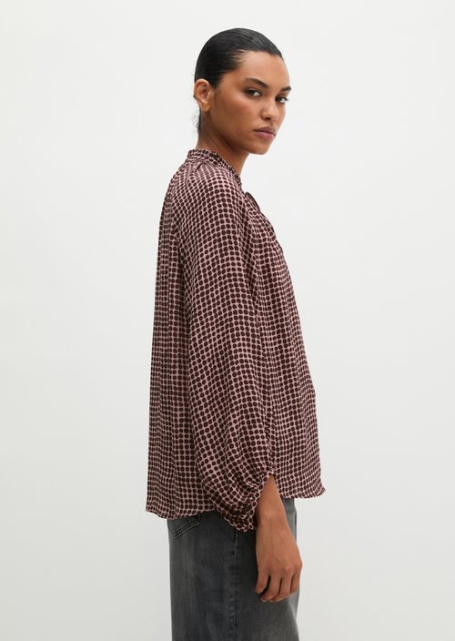 Relaxed Boho Blouse — Dark Red