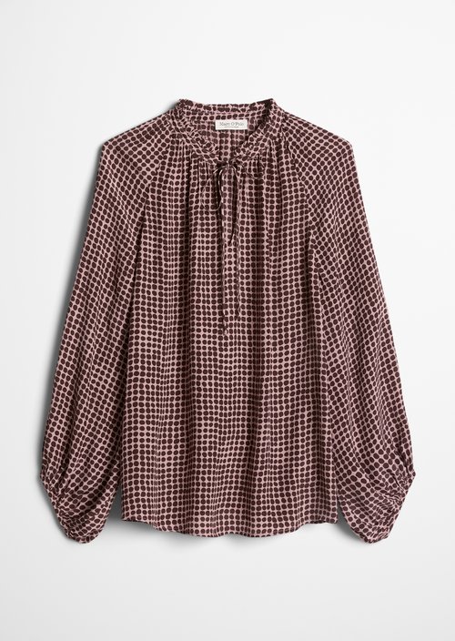 Relaxed Boho Blouse — Dark Red