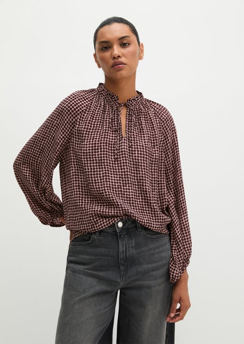 Relaxed Boho Blouse — Dark Red