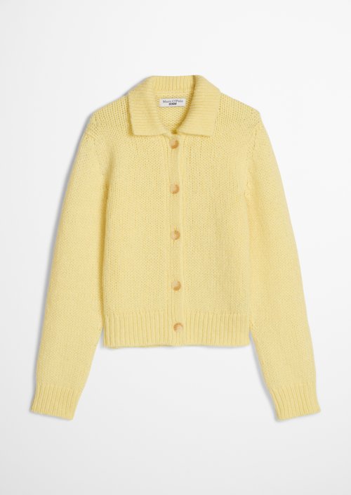 Chunky Cardigan, Regular Fit — Medium Yellow Melange