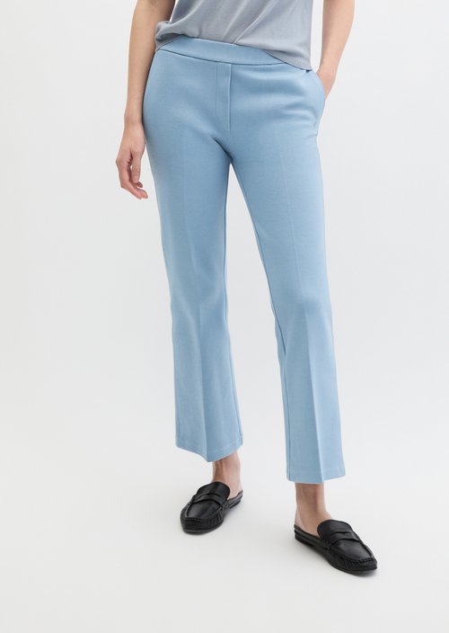 Piqué jersey pants slim cropped — Fall Sky