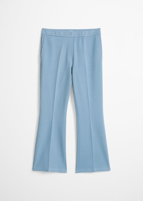 Piqué jersey pants slim cropped — Fall Sky