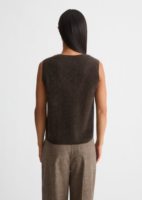 Cozy cropped slipover — Burnt Coffee