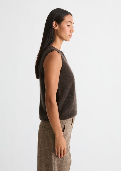 Cozy cropped slipover — Burnt Coffee